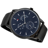 Tommy Hilfiger Brad Quartz Blue Dial Black Mesh Bracelet Watch For Men - 1710392 Authentic Buy Shop Now