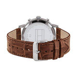 Tommy Hilfiger Evan Chronograph Blue Dial Brown Leather Strap Watch for Men - 1710393 Authentic Buy Shop Now