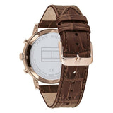 Tommy Hilfiger Evan White Dial Brown Leather Strap Watch for Men - 1710394 Authentic Buy Shop Now