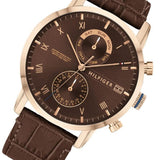 Tommy Hilfiger Kane Brown Dial Brown Leather Strap Watch for Men - 1710400 Authentic Buy Shop Now