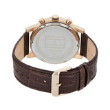 Tommy Hilfiger Kane Brown Dial Brown Leather Strap Watch for Men - 1710400 Authentic Buy Shop Now