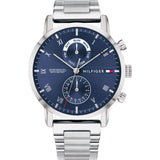 Tommy Hilfiger Kane Blue Dial Silver Steel Strap Watch for Men - 1710401 Authentic Buy Shop Now