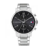 Tommy Hilfiger Daniel Black Dial Silver Steel Strap Watch for Men - 1710413 Authentic Buy Shop Now