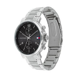 Tommy Hilfiger Daniel Black Dial Silver Steel Strap Watch for Men - 1710413 Authentic Buy Shop Now