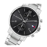 Tommy Hilfiger Daniel Black Dial Silver Steel Strap Watch for Men - 1710413 Authentic Buy Shop Now
