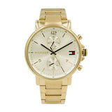 Tommy Hilfiger Daniel White Dial Gold Steel Strap Watch for Men - 1710415 Authentic Buy Shop Now