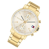 Tommy Hilfiger Daniel White Dial Gold Steel Strap Watch for Men - 1710415 Authentic Buy Shop Now