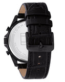 Tommy Hilfiger Baker Chronograph Black Dial Black Leather Strap Watch For Men - 1710452 Authentic Buy Shop Now