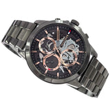 Tommy Hilfiger Henry Chronograph Grey Dial Grey Steel Strap Watch For Men - 1710479 Authentic Buy Shop Now