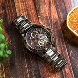 Tommy Hilfiger Henry Chronograph Grey Dial Grey Steel Strap Watch For Men - 1710479 Authentic Buy Shop Now