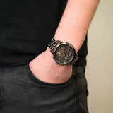Tommy Hilfiger Henry Chronograph Grey Dial Grey Steel Strap Watch For Men - 1710479 Authentic Buy Shop Now