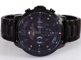 Tommy Hilfiger Classic Chronograph Black Dial Black Steel Strap Watch For Men - 1710494 Authentic Buy Shop Now