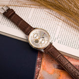 Tommy Hilfiger Weston Chronograph Silver Dial Brown Leather Strap Watch For Men - 1710501 Authentic Buy Shop Now
