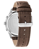 Tommy Hilfiger Weston Chronograph Silver Dial Brown Leather Strap Watch For Men - 1710501 Authentic Buy Shop Now