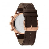 Tommy Hilfiger Legend Analog Black Dial Brown Leather Strap Watch For Men - 1710566 Authentic Buy Shop Now