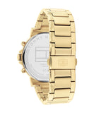 Tommy Hilfiger Tyson Chronograph Gold Dial Gold Steel Strap Watch For Men - 1710611 Authentic Buy Shop Now