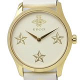 Gucci G Timeless White Dial White Leather Strap Watch For Women - YA1264096 Authentic Buy Shop Now