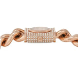 Michael Kors Chain Lock Three-Hand Rose Gold Dial Rose Gold Steel Strap Watch for Women - MK4827 Authentic Buy Shop Now