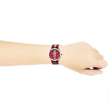 Gucci G Timeless Quartz Red Dial Two Tone NATO Strap Watch For Men - YA1264070 Authentic Buy Shop Now
