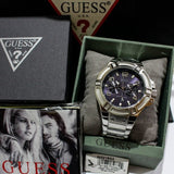 Guess Rigor Quartz Black Dial Silver Steel Strap Watch For Men - W0218G2 Authentic Buy Shop Now