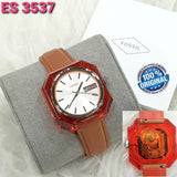 Fossil Candy White Dial Brown Leather Strap Watch for Women - ES3537 Authentic Buy Shop Now