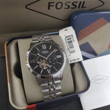 Fossil Townsman Black Dial Silver Steel Strap Watch for Men - ME3107 Authentic Buy Shop Now
