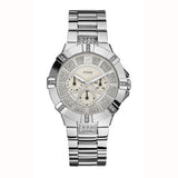 Guess Vista Diamonds Silver Dial Silver Steel Strap Watch for Women - W12080L1 Authentic Buy Shop Now