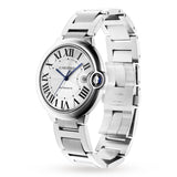 Cartier Ballon Bleu De Cartier Silver Dial Silver Steel Strap Watch for Men - WSBB0049 Authentic Buy Shop Now
