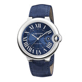 Cartier Ballon Bleu De Cartier Blue Dial Blue Leather Strap Watch for Men - WSBB0027 Authentic Buy Shop Now