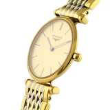 Longines La Grande Classique Quartz Gold Dial Two Tone Mesh Bracelet Watch for Women - L4.209.2.32.7 Authentic Buy Shop Now