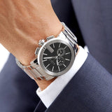 Gucci G Chrono Black Dial Silver Steel Strap Watch For Men - YA101204 Authentic Buy Shop Now