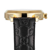 Gucci G Timeless Quartz Black Dial Black Leather Strap Watch For Women - YA1264034A Authentic Buy Shop Now