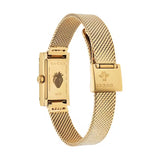 Gucci G Frame Quartz Diamonds White Red Blue Dial Gold Mesh Bracelet Watch For Women - YA147511 Authentic Buy Shop Now