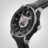 Gucci Dive Feline Black Dial Black Rubber Strap Watch For Men - YA136323 Authentic Buy Shop Now