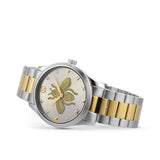 Gucci G Timeless Silver Dial Two Tone Steel Strap Watch For Women - YA126599 Authentic Buy Shop Now