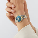 Gucci G Timeless Quartz Blue Dial Two Tone Steel Strap Watch For Women - YA1265029 Authentic Buy Shop Now