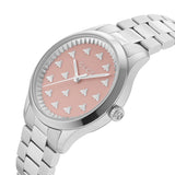 Gucci G Timeless Quartz Pink Dial Silver Steel Strap Watch for Women - YA1265033 Authentic Buy Shop Now