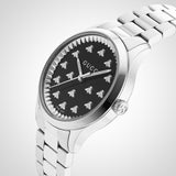 Gucci G Timeless Quartz Black Dial Silver Steel Strap Watch for Women - YA1265034 Authentic Buy Shop Now
