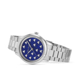 Gucci G Timeless Quartz Blue Dial Silver Steel Strap Watch for Women - YA1265043 Authentic Buy Shop Now