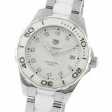 Tag Heuer Aquaracer Diamonds White Dial Two Tone Steel Strap Watch for Women - WAY131D.BA0914 Authentic Buy Shop Now