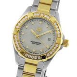 Tag Heuer Aquaracer Quartz Diamonds Mother of Pearl Dial Two Tone Steel Strap Watch for Women - WBD1423.BB0321 Authentic Buy Shop Now