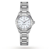 Tag Heuer Aquaracer Mother of Pearl Dial Silver Steel Strap Watch for Women - WBD131A.BA0748 Authentic Buy Shop Now