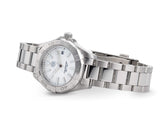 Tag Heuer Aquaracer Quartz Mother of Pearl White Dial Silver Steel Strap Watch for Women - WBD1411.BA0741 Authentic Buy Shop Now