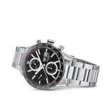 Tag Heuer Carrera Automatic Chronograph Black Dial Silver Steel Strap Watch for Men - CBM2110.BA0651 Authentic Buy Shop Now
