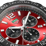 Tag Heuer Formula 1 Chronograph Red Dial Red Rubber Strap Watch for Men - CAZ101AN.FT8055 Authentic Buy Shop Now