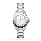 Tag Heuer Aquaracer Professional 200 Quartz Diamond Mother of Pearl Dial Silver Steel Strap Watch for Women - WBP1416.BA0622 Authentic Buy Shop Now