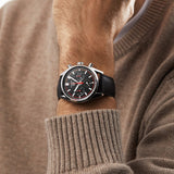 Tag Heuer Carrera Chronograph Black Dial Black Leather Strap Watch for Men - CBN201C.FC6542 Authentic Buy Shop Now
