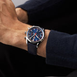 Tag Heuer Carrera Chronograph Blue Dial Blue Leather Strap Watch for Men - CBN201D.FC6543 Authentic Buy Shop Now