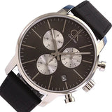 Calvin Klein City Chronograph Black Dial Black Leather Strap Watch for Men - K2G271CX Authentic Buy Shop Now