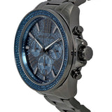 Michael Kors Wren Chronograph Quartz Blue Dial Grey Steel Strap Watch For Women - MK6097 Authentic Buy Shop Now